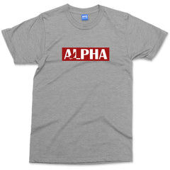 Alpha Wolf T-shirt, Cool Graphic Design Shirt Funny Tee, GYM Training Top, Men's Exercise Fitness Top, Alpha tshirt Gift for Dad Brother