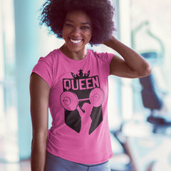 GYM Queen T-shirt , Bodybuilding tshirt for Ladies, Fitness Exercise lifting weights workout top for women, Weightlifting Gift for Her