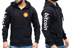Bitcoin zip hoodie, btc cryptocurrency gift, gift for traders - investors, crypto gifts, bull market hodl, unisex jumper size s - 2xl