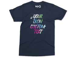 Personalised Watercolour Text T-Shirt, Custom Any Own Text Shirt, Colourful Message Personalized Gift, Funny Birthday Hen Party tshirt
