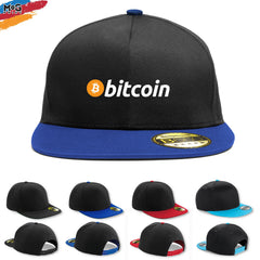 Bitcoin Logo Snapback Hat, Bitcoin Hat, Btc Crypto Currency Coin Logo, Bitcoin Cryptocurrency Trader Investor Gift, Adult Unisex Hat Cap