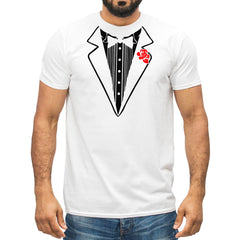 Tuxedo Fancy Dress T-shirt Amazing Suit and Tie tshirt Suitbow Costume Stag Party Joke Birthday Novelty Wedding T shirt