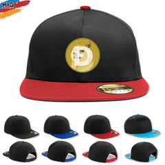 Dogecoin Logo Snapback Cap, Funny Cryptocurrency Meme Coin, Doge Coin Crypto Hat, Hodl Crypto Investor Trader, Dogecoin User Hodler Gift