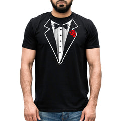 Tuxedo Fancy Dress T-shirt Amazing Suit and Tie tshirt Suitbow Costume Stag Party Joke Birthday Novelty Wedding T shirt