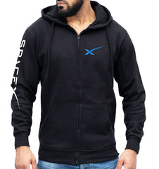Spacex logo zip hoodie, spacex clothing, spacex jumper, astronomy gift, astrophysics, mars, elon musk, unisex jacket sizes s-2xl