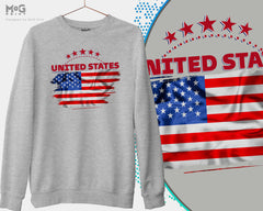 USA World Soccer Cup Jumper USA Soccer Sweat Shirt World Champ United States Sweater World Football Cup USA Flag Patriotic Sweat Shirt Gift
