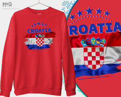 Croatia Jumper Croatia Football shirt WorId Cup Croatia Sweater Sweat Shirt Nogomet WorId Football Cup Fudbal Vatreni Croatia Flag Jumper