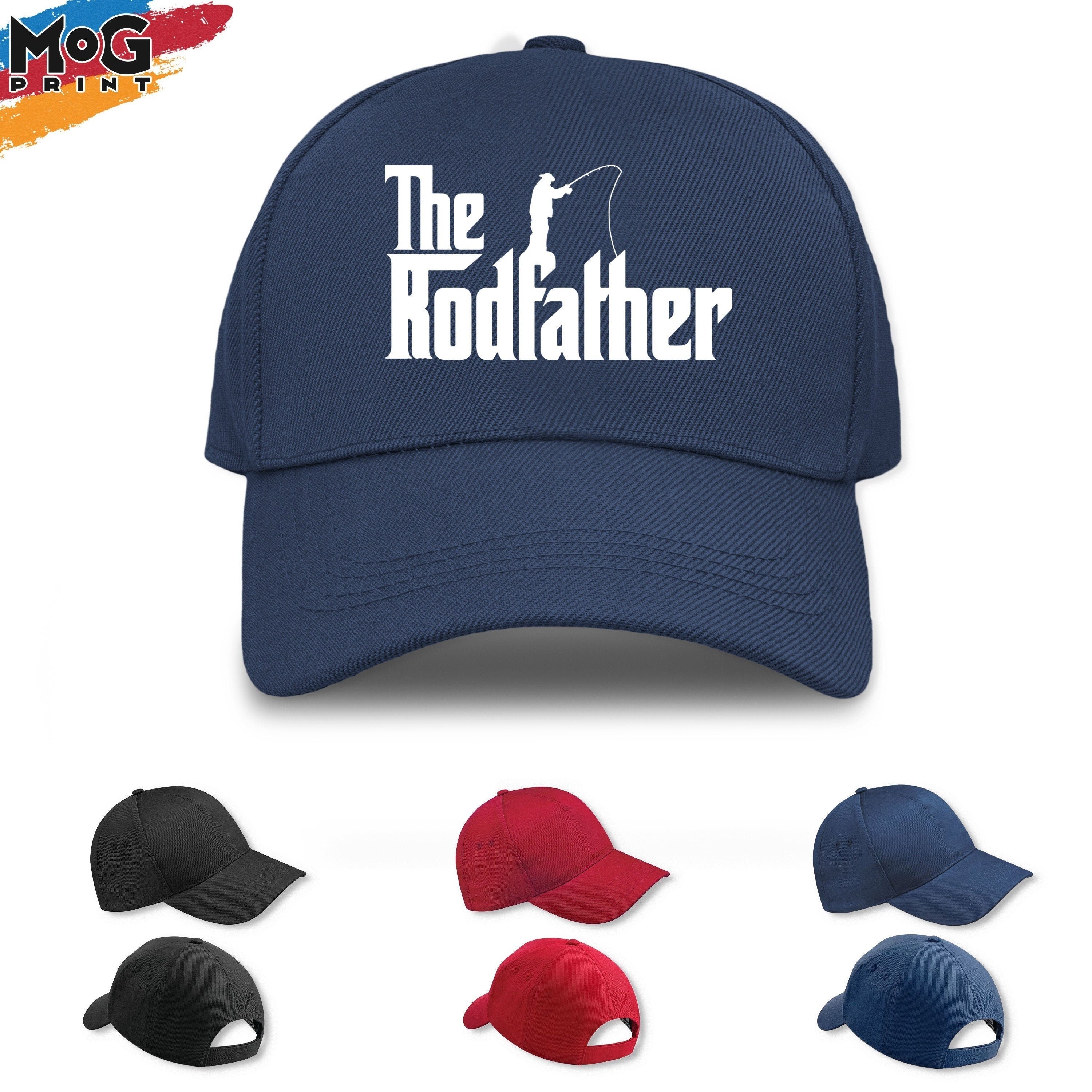The Rodfather Baseball Cap, Funny Dad Grandad Fishing Hat, Father's Day Birthday Gift, Fishing Gifts, Gift For Fisherman - Dad Hat Cap Youth / Red