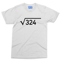 18th Birthday T-shirt Funny Maths Square Root 18 Years Old Celebration Gift Tee