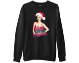 Santa Katy Perry Xmas Sweatshirt Funny Singer Parody Music Fan Gifts