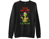 Funny Christmas Grinch Sweatshirt Ho Ho I’m Drunk Grinchmas Xmas Top