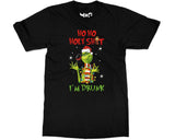 Funny Christmas Grinch T-shirt Ho Ho I’m Drunk Grinchmas Tee Xmas Gift