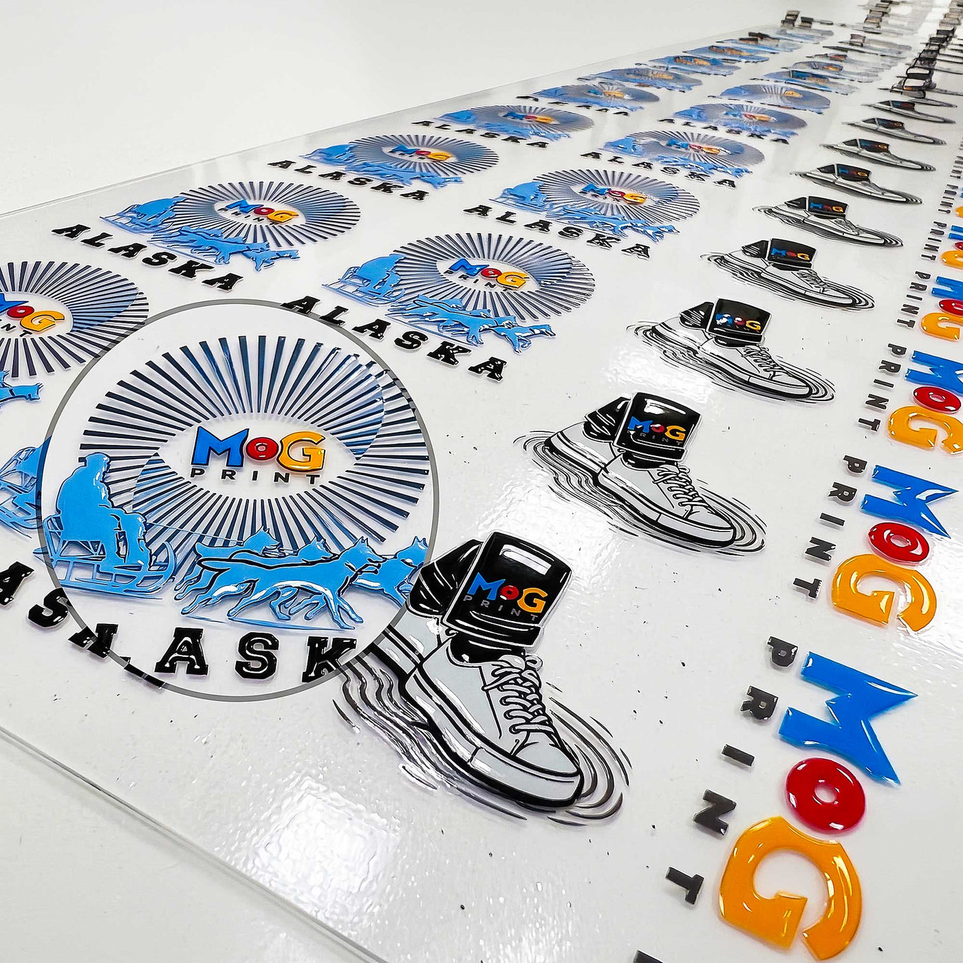 Custom Raised 3D UV DTF Acrylic Sticker Personalised Glossy DIY Decals