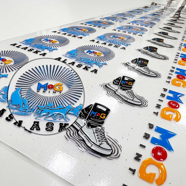 Custom Raised 3D UV DTF Acrylic Sticker Personalised Glossy DIY Decals