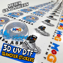 Custom Raised 3D UV DTF Acrylic Sticker Personalised Glossy DIY Decals