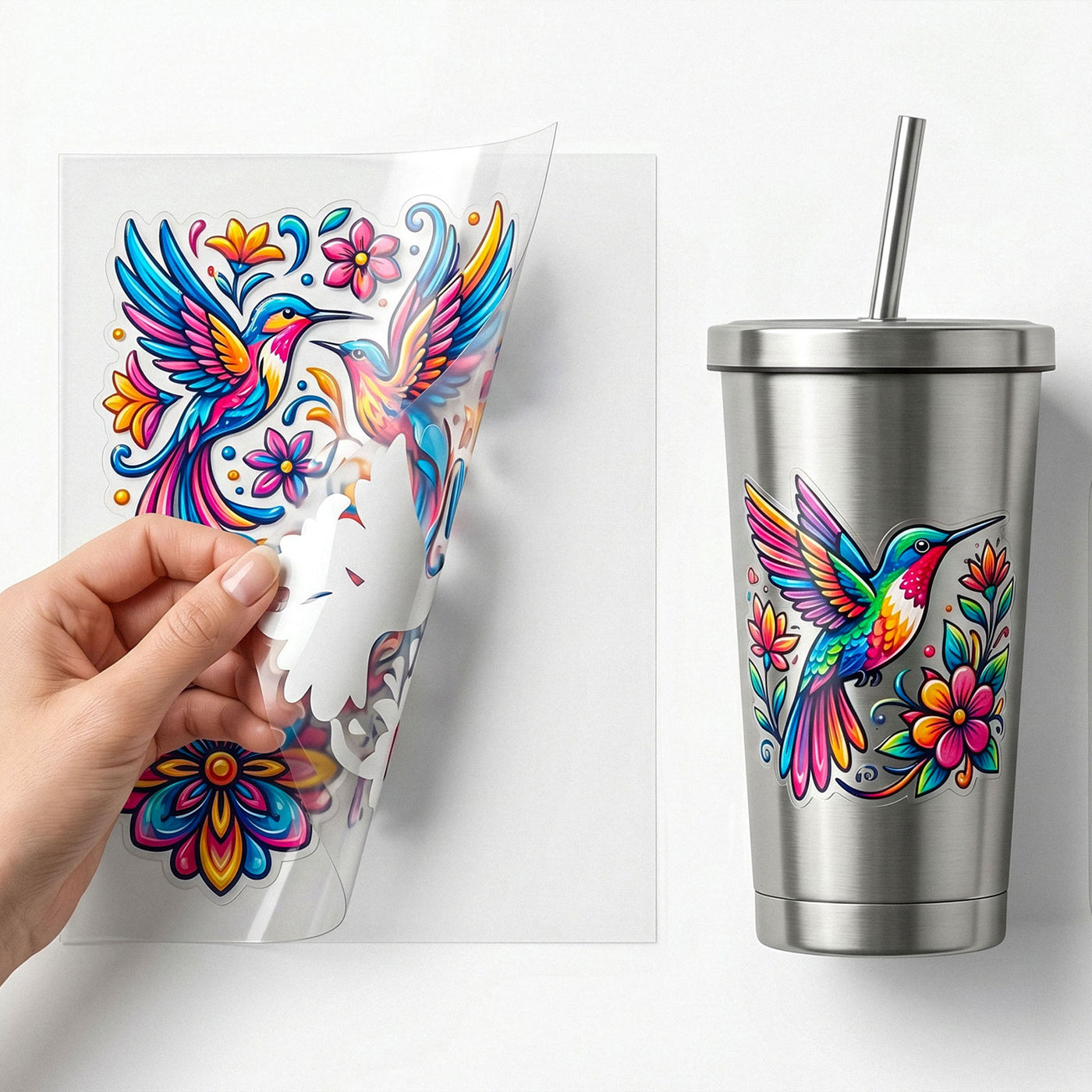 Custom 3D UV DTF Stickers Raised Glossy Waterproof Acrylic Decals