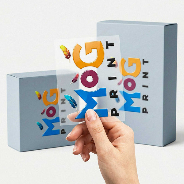 3D UV Stickers for Packaging Boxes Custom Gift Box Branding Decals