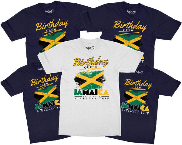 Custom Matching Tropical Birthday Trip T-shirt Personalised Name Tee