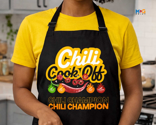 Custom Chilli Cook Off Second Place Chef Apron Funny Kitchen Mom Gifts