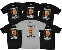 Personalised 40th Birthday Party T-shirt Custom Photo Confetti Shirt