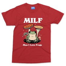 MILF T-shirt Funny Man I Love Frogs Joke Party Festival Rave Gift Top Frog Tee