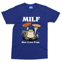 MILF T-shirt Funny Man I Love Frogs Joke Party Festival Rave Gift Top Frog Tee