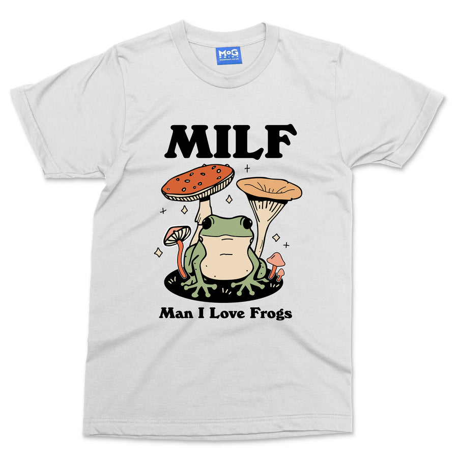 MILF T-shirt Funny Man I Love Frogs Joke Party Festival Rave Gift Top Frog Tee