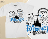 Disney Squad 2024 Cotton T-shirt, Disney World Mickey & Minnie Tee, Matching Family Shirt, Holiday Trip Disney World Crew Unisex T-shirt