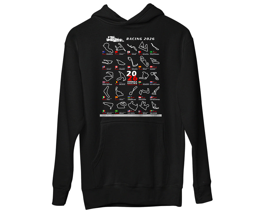 Formula Racing Fans Hoodie 2026 Race Schedule Hoody Speed Lover Gifts