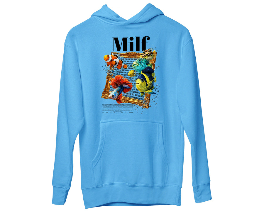 Man I Love Fish Joke Hoodie Adult Humour Hoody Gift Top for Fishermen