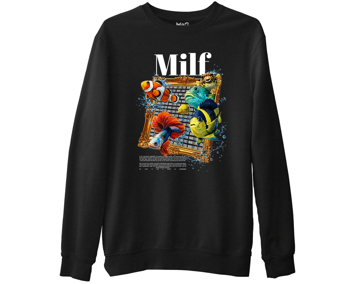 Adult Fishing Joke Sweatshirt MILF Humour Jumper Funny Fishermen Gifts