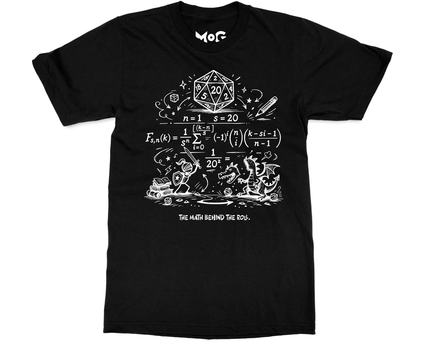 20-Sided Dice T-shirt Funny Roleplaying Gamer Tee Meme Top for RPG Fan