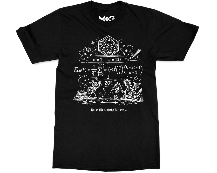 20-Sided Dice T-shirt Funny Roleplaying Gamer Tee Meme Top for RPG Fan