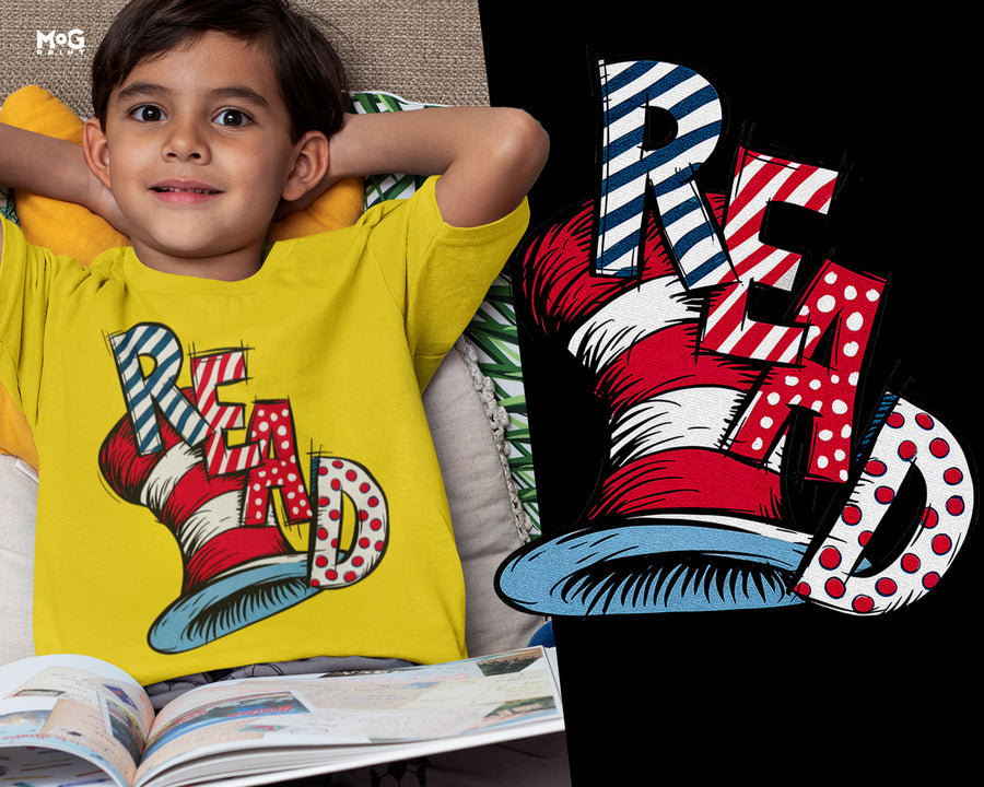 READ Cat in the Hat T-shirt Dr. Seuss Tee World Book Day Teacher Gift