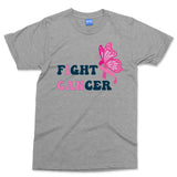 Fight Cancer T-shirt Pink Butterfly Breast Cancer Awareness Ribbon Tee