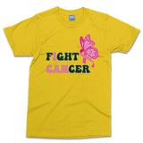 Fight Cancer T-shirt Pink Butterfly Breast Cancer Awareness Ribbon Tee