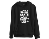 Funny Christmas Slogan Hoodie Santa Naughty List Joke Hoody Xmas Gifts for Kids