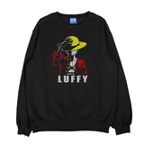 One Piece Luffy LEGEND Anime Sweatshirt Straw Hat Pirate Japanese Manga Jumper