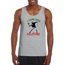 I Stand With Palestine Moral Support Vest, Human Rights United Palestinian Throw Flowers Stop War Peaceful Protest Apparel For Men Women
