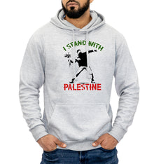 I Stand With Palestine Graphic Hoodie for Men, Save Palestine Gaza Jumper, Palestinian Supporter Gifts, Human Rights Activist Unisex Hoodie
