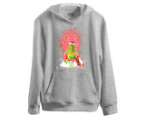 Christmas Is Coming Hoodie Grinch on Candy Cane Throne Hoody Funny Xmas Gifts