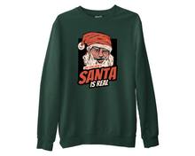 Adult Christmas Joke Sweatshirt | Funny Santa is Real Jumper Xmas Gifts for Men