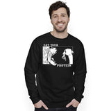 Funny Anime Sweatshirt Eat Your Protein Attack On Titan Anime GYM Jumper Manga Art