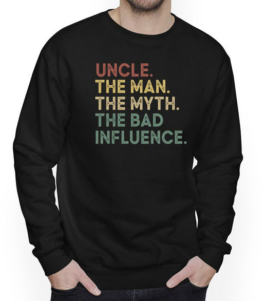 Uncle Gift Sweatshirt The Man Myth Legend Funny Family Hooded Fathers Day Dad Men's Jumper