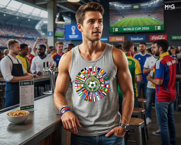 World Cup Flags Vest USA Canada Mexico Football Soccer Fan Unisex Tank
