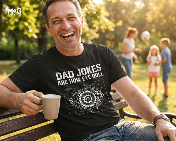Dad Jokes Are How Eye Roll T-shirt Father’s Day Tee Funny Pun Meme Top