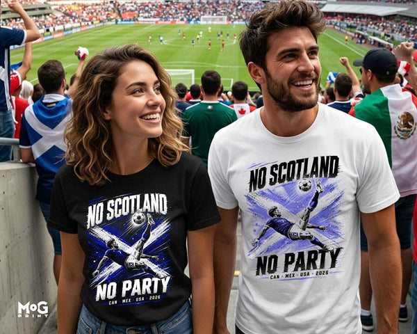 No Scotland No Party T-shirt Funny Scottish World Football Cup Fan Tee