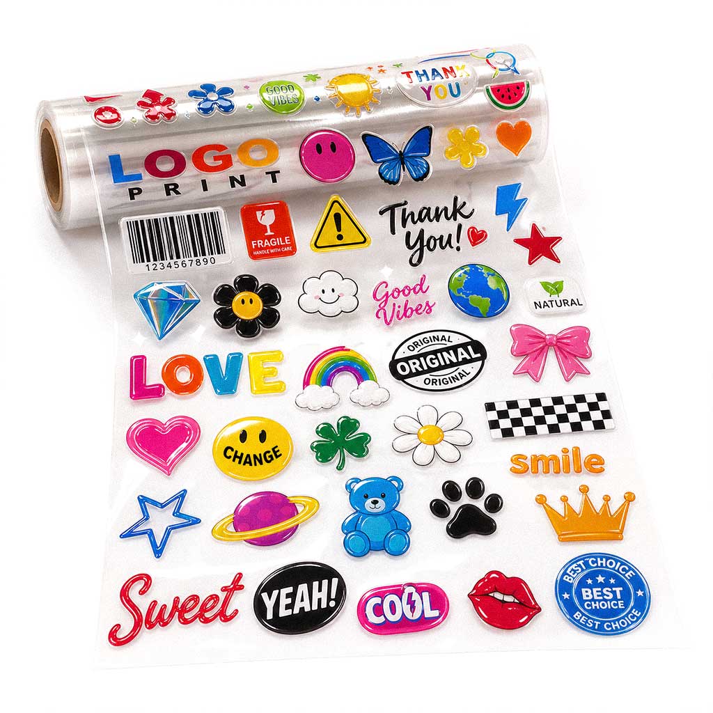 Custom 3D UV DTF Stickers Personalised Waterproof Logo Decal Transfers