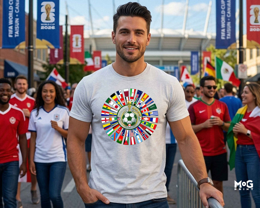 World Cup Flags T-shirt USA Canada Mexico Football Fan Tee Unisex Top