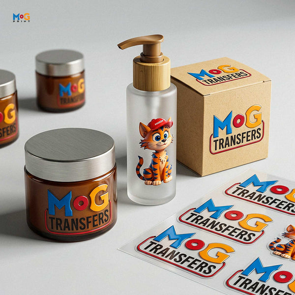 Custom 3D UV Business Logo Decals for Packaging, Cups & Products